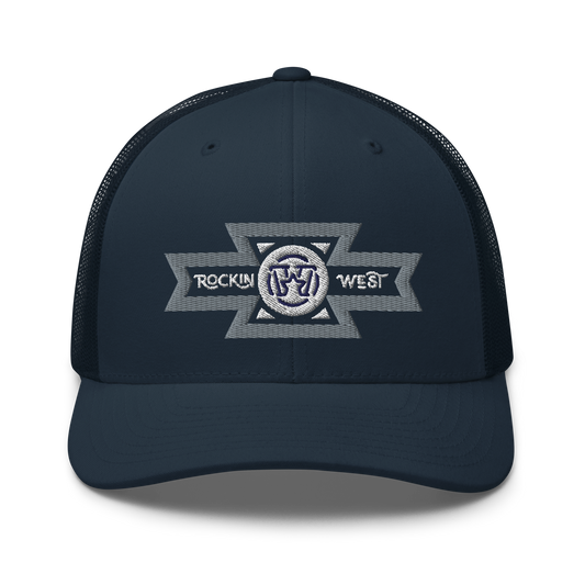 Navy Pedlenton RW cap - Gray flat and 3D embroidery