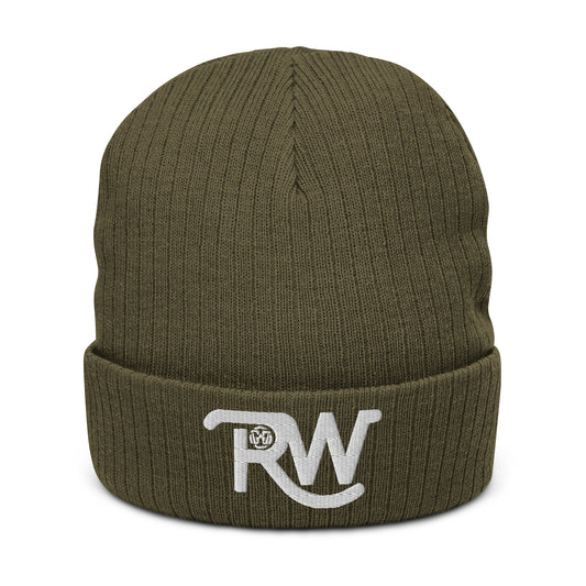 Toque with recycled cuff - RW White embroidery