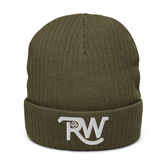 Toque with recycled cuff - RW White embroidery